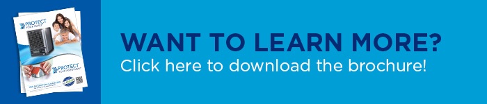 Blue button that says "Want to learn more? Click here to download the brochure!"